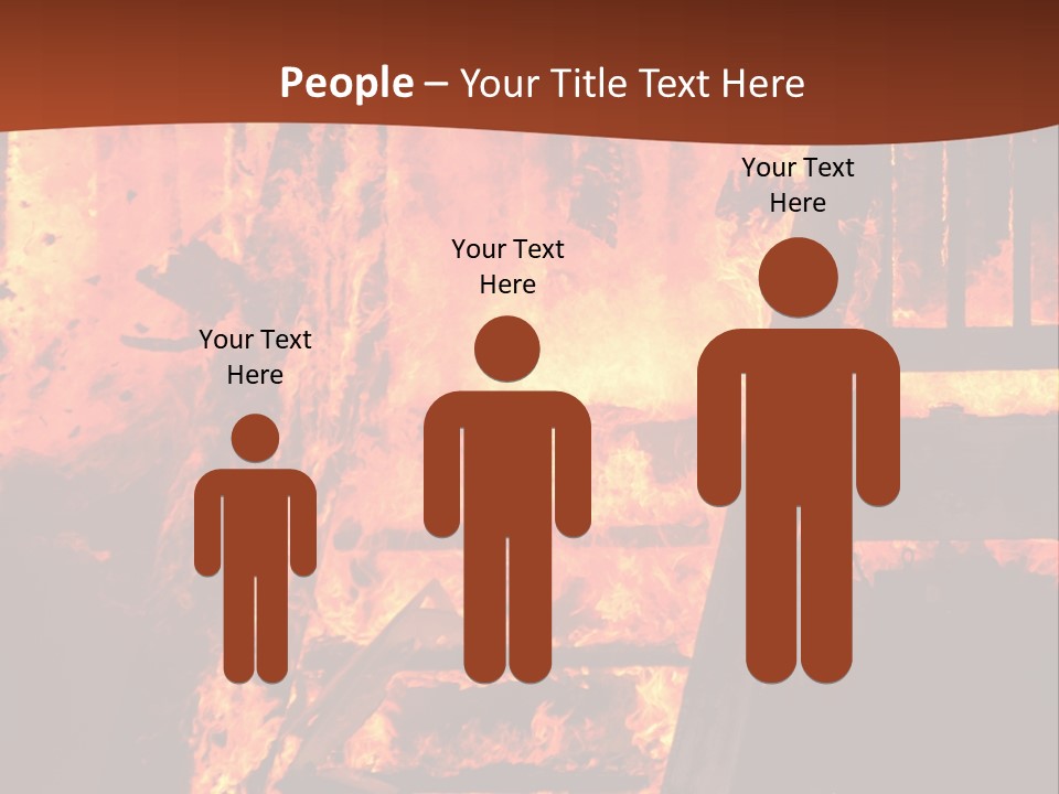 Bright Stairs Fire PowerPoint Template