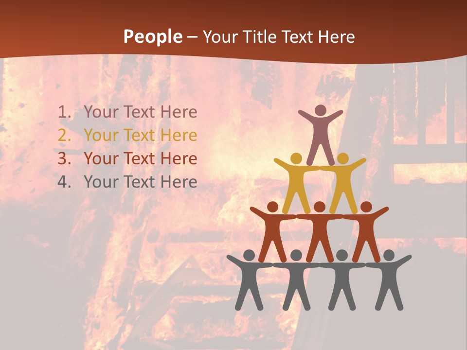 Bright Stairs Fire PowerPoint Template