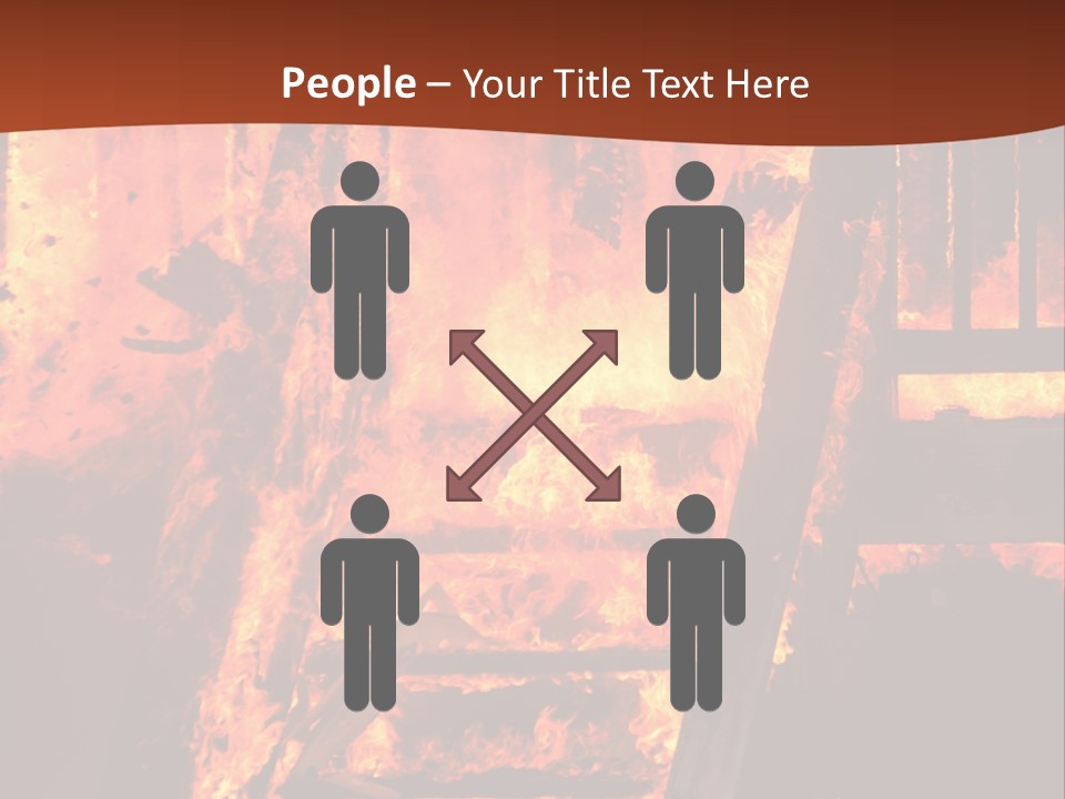 Bright Stairs Fire PowerPoint Template