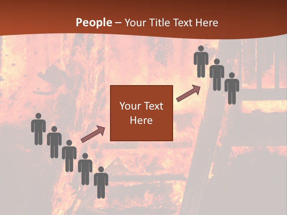 Bright Stairs Fire PowerPoint Template