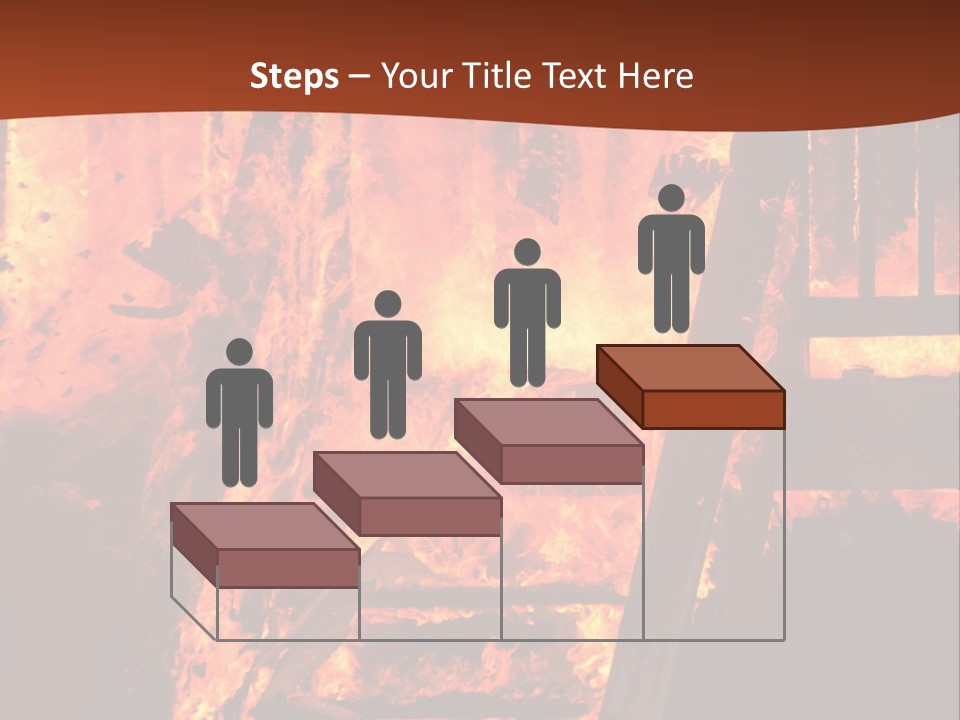 Bright Stairs Fire PowerPoint Template