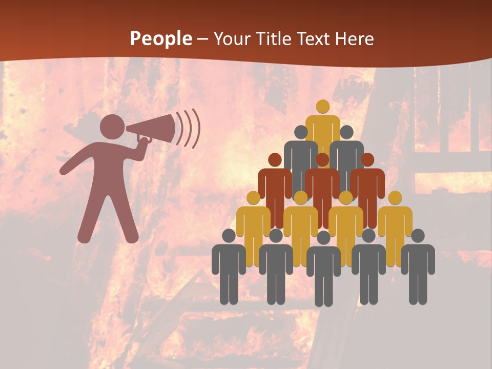 Bright Stairs Fire PowerPoint Template