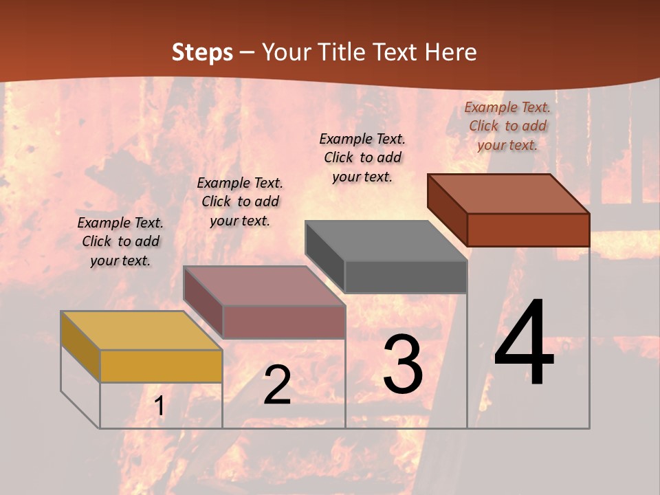 Bright Stairs Fire PowerPoint Template