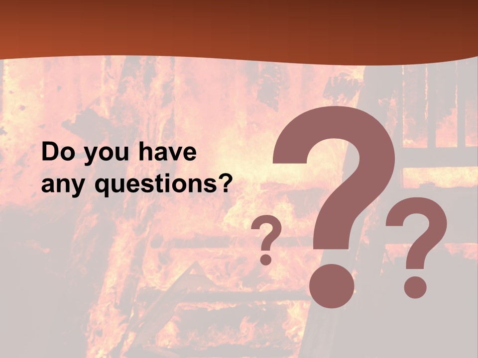 Bright Stairs Fire PowerPoint Template