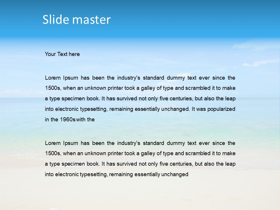 Hot Cloud Sunlight PowerPoint Template