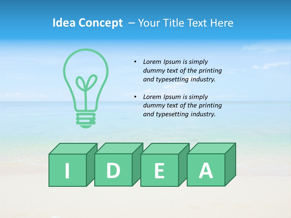 Hot Cloud Sunlight PowerPoint Template