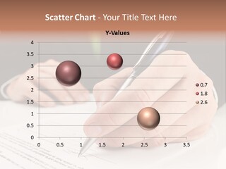 White Male Pen PowerPoint Template