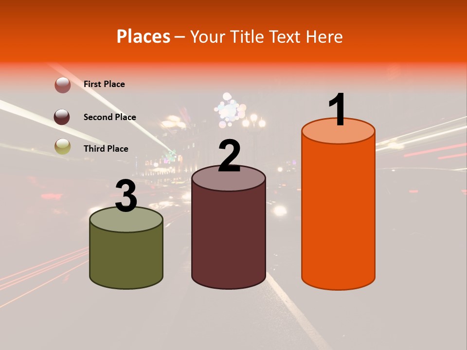 Lights Dusk Road PowerPoint Template