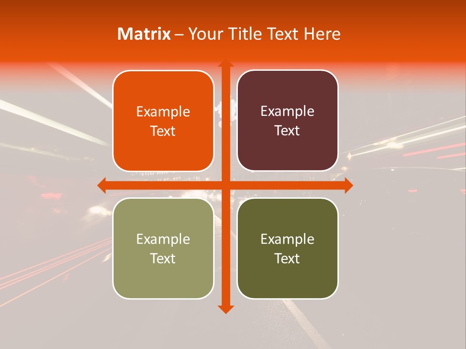 Lights Dusk Road PowerPoint Template