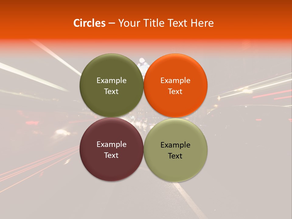 Lights Dusk Road PowerPoint Template
