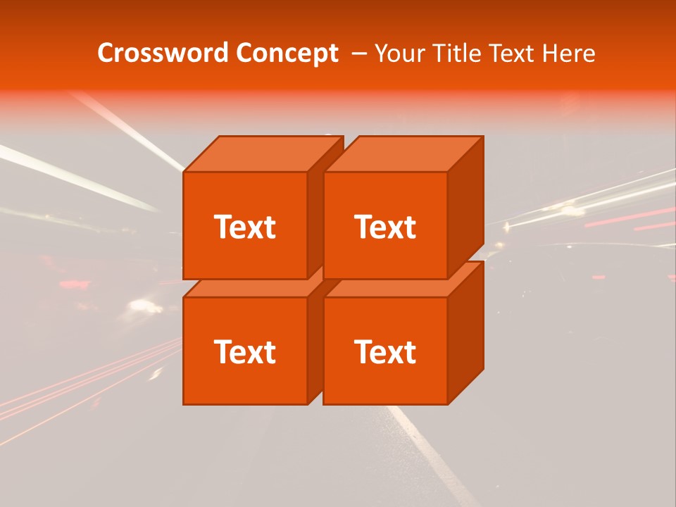 Lights Dusk Road PowerPoint Template