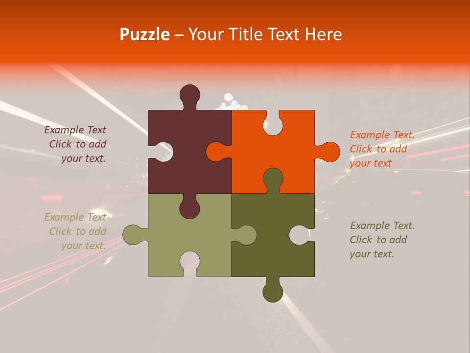 Lights Dusk Road PowerPoint Template