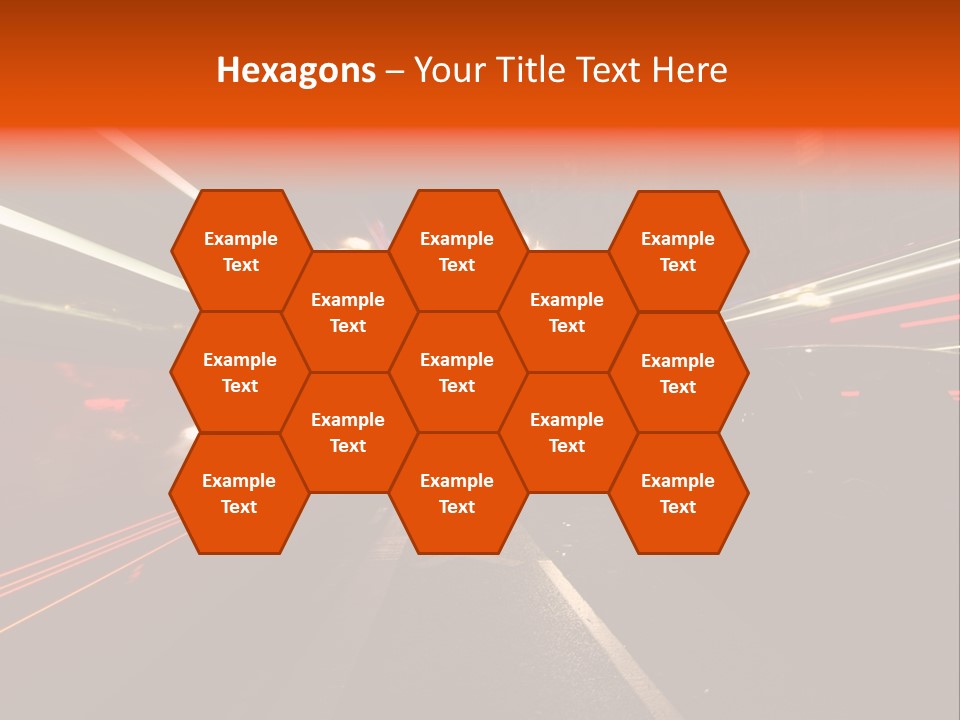 Lights Dusk Road PowerPoint Template