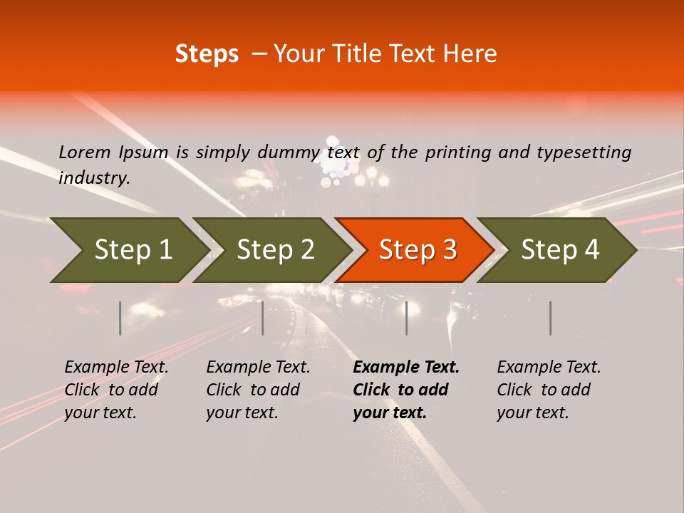 Lights Dusk Road PowerPoint Template