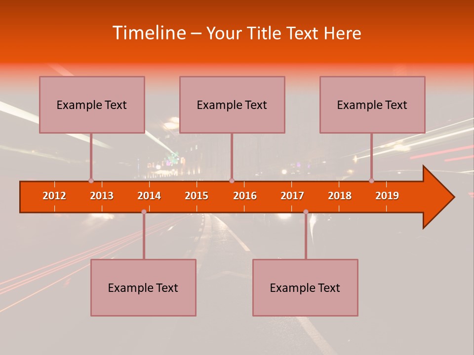 Lights Dusk Road PowerPoint Template