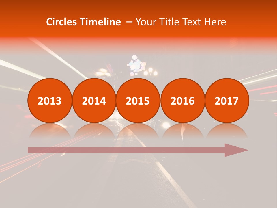 Lights Dusk Road PowerPoint Template