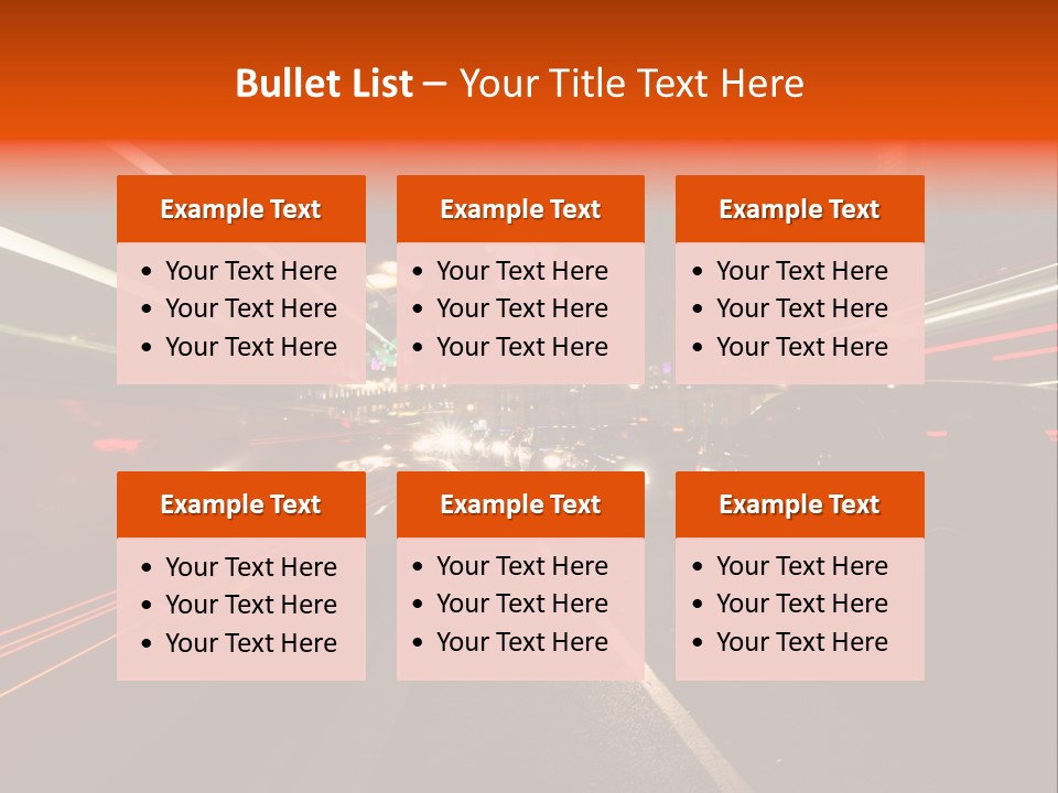 Lights Dusk Road PowerPoint Template