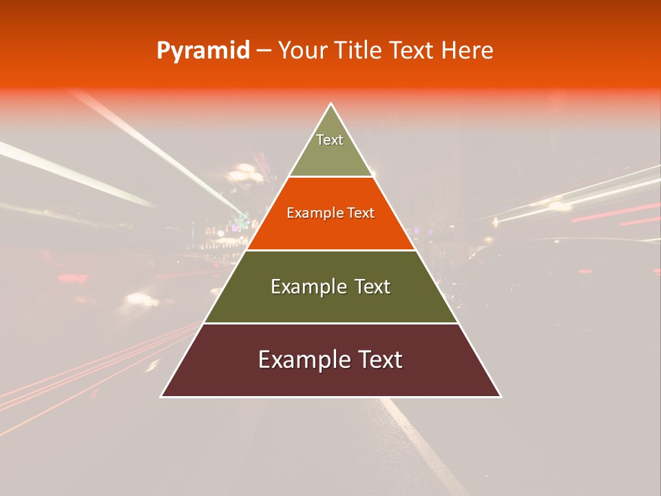 Lights Dusk Road PowerPoint Template