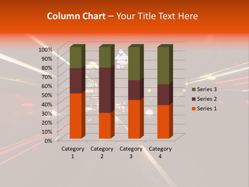 Lights Dusk Road PowerPoint Template