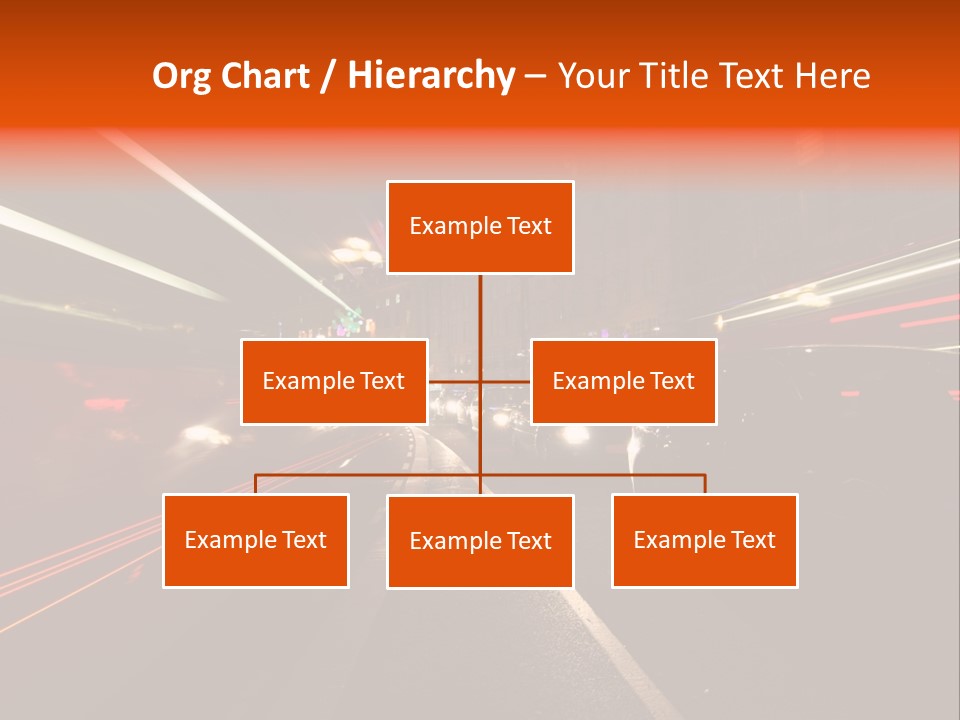 Lights Dusk Road PowerPoint Template