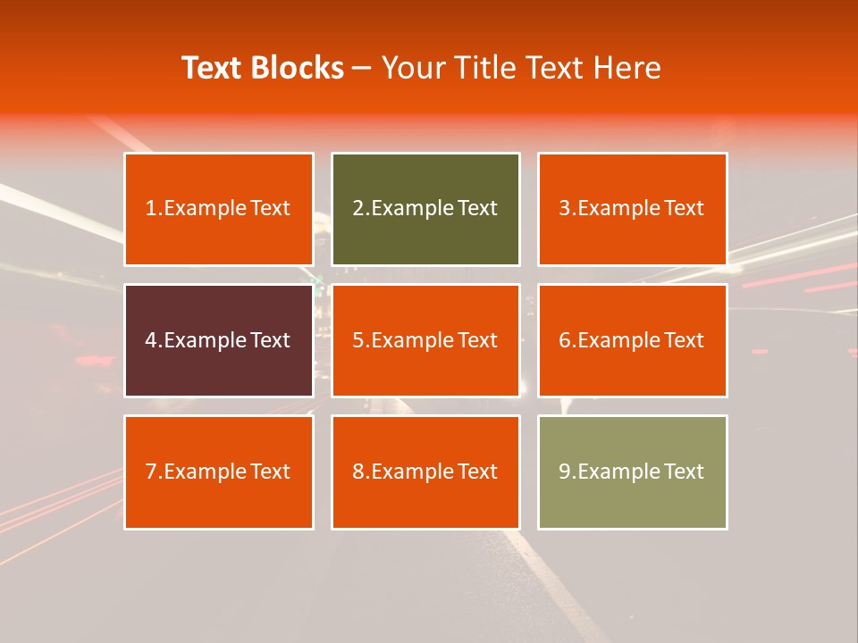 Lights Dusk Road PowerPoint Template