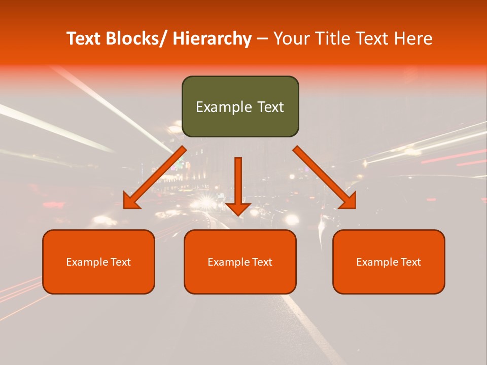 Lights Dusk Road PowerPoint Template