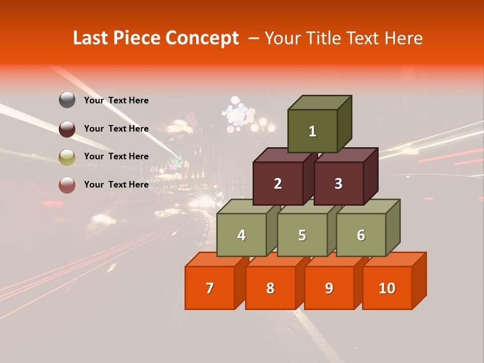 Lights Dusk Road PowerPoint Template
