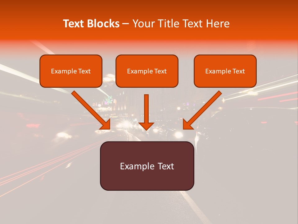 Lights Dusk Road PowerPoint Template