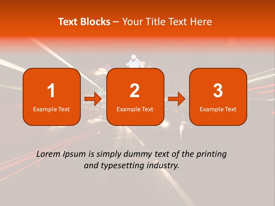 Lights Dusk Road PowerPoint Template