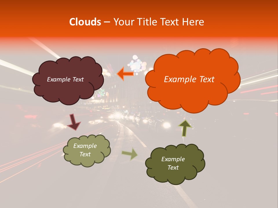 Lights Dusk Road PowerPoint Template