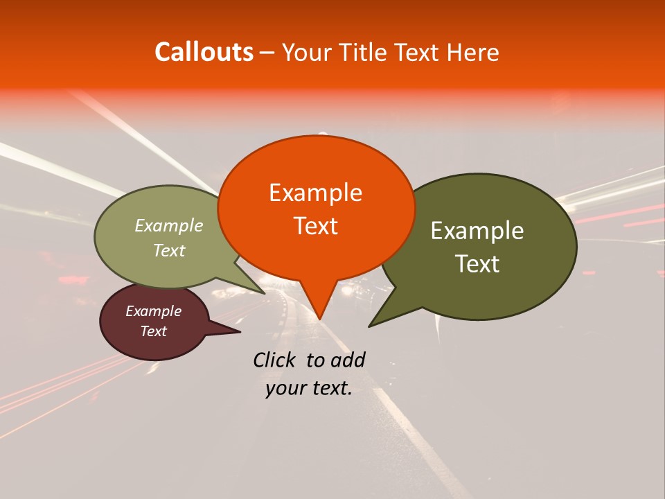 Lights Dusk Road PowerPoint Template