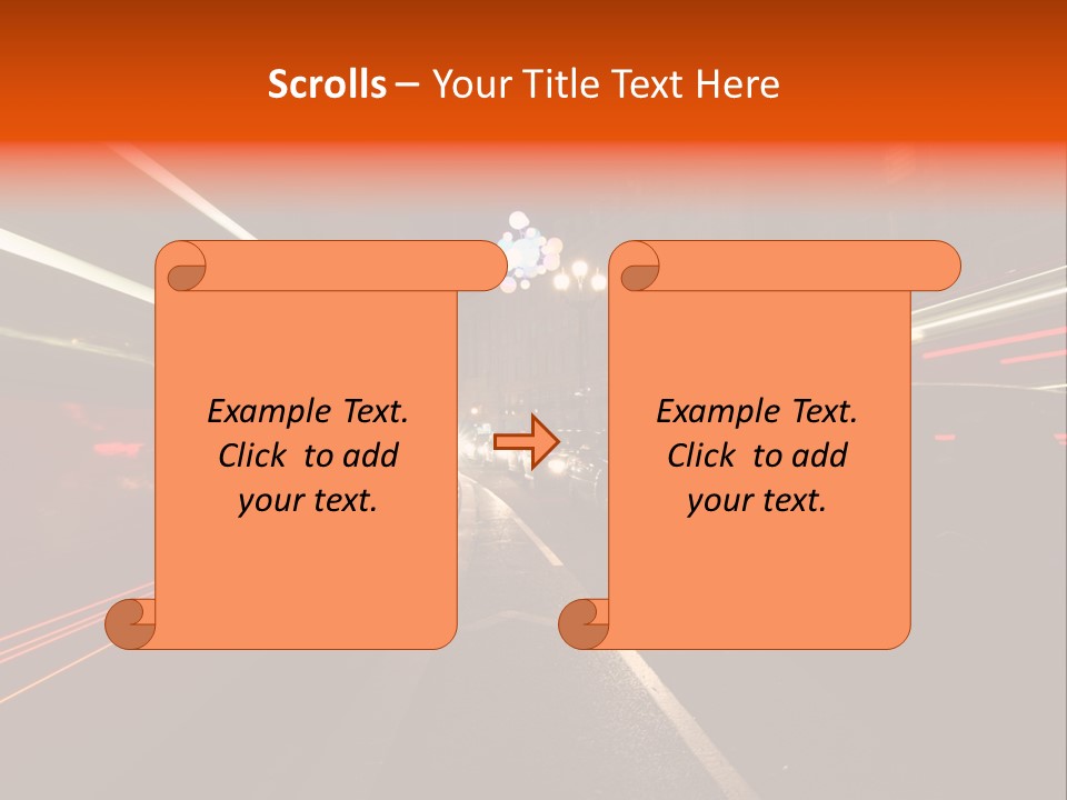 Lights Dusk Road PowerPoint Template