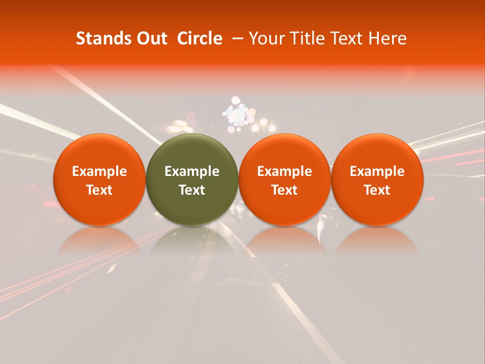 Lights Dusk Road PowerPoint Template