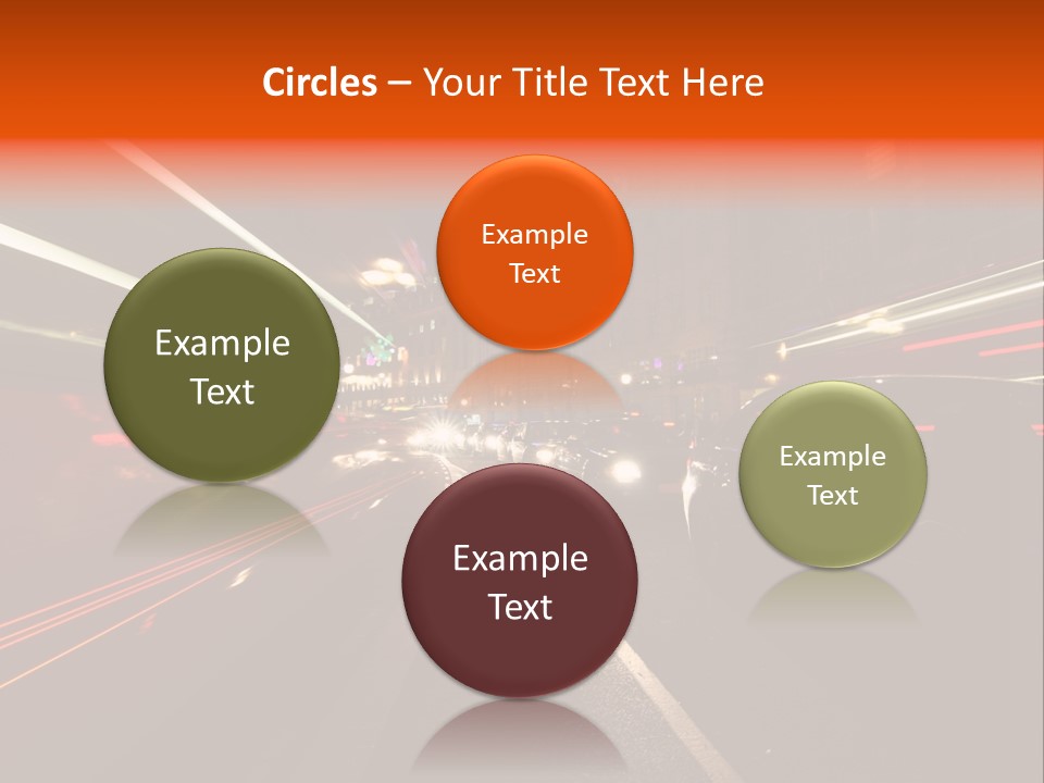 Lights Dusk Road PowerPoint Template