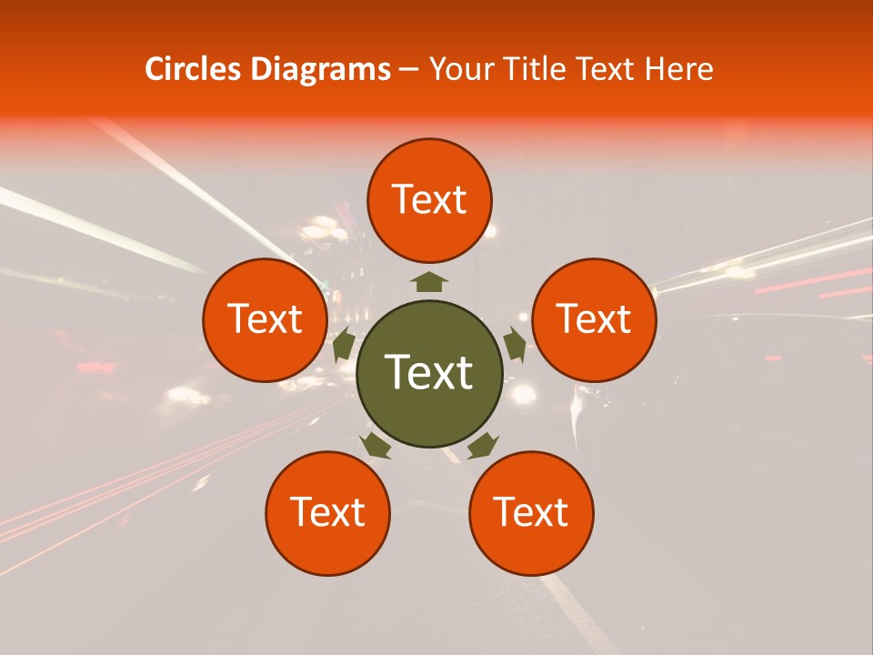 Lights Dusk Road PowerPoint Template