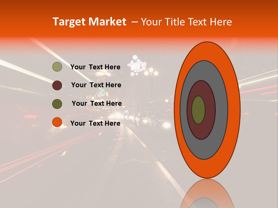 Lights Dusk Road PowerPoint Template