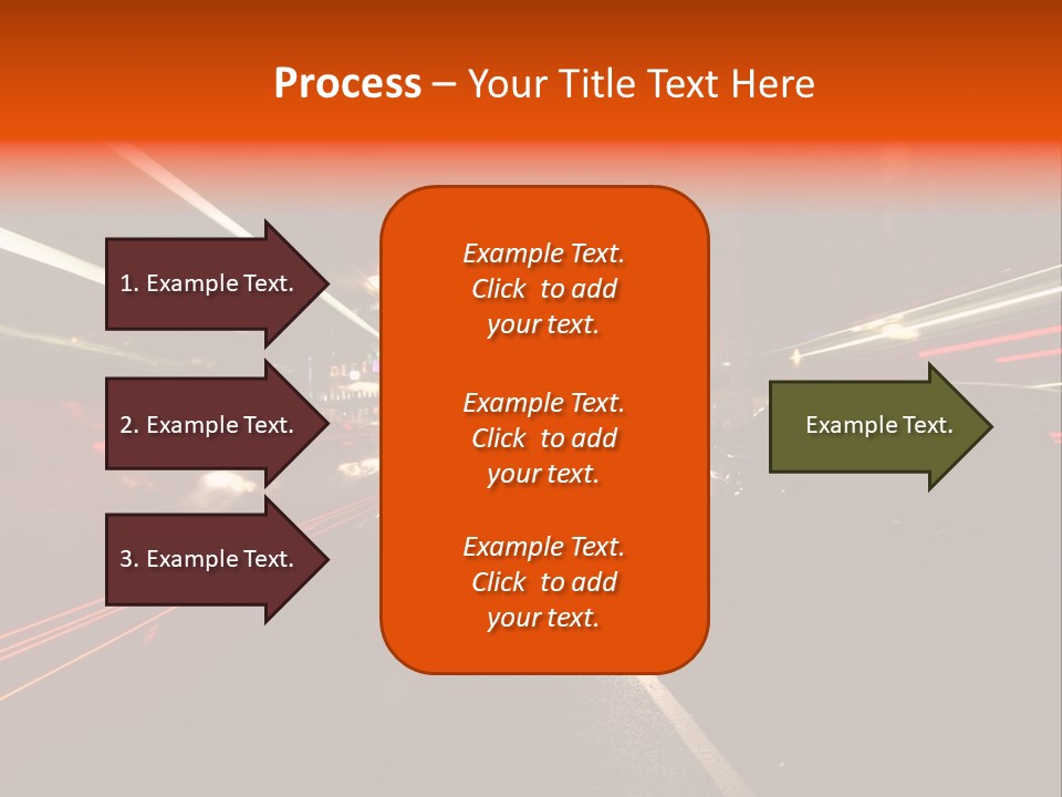 Lights Dusk Road PowerPoint Template