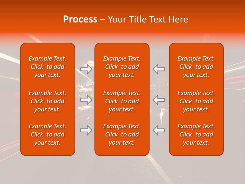 Lights Dusk Road PowerPoint Template