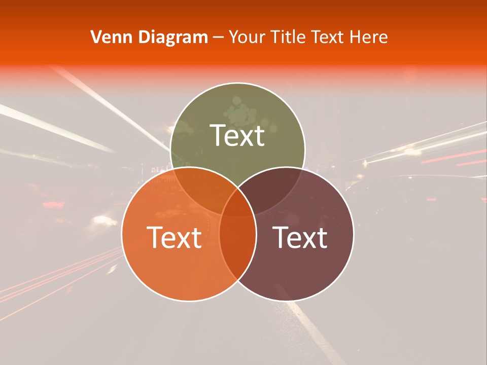 Lights Dusk Road PowerPoint Template