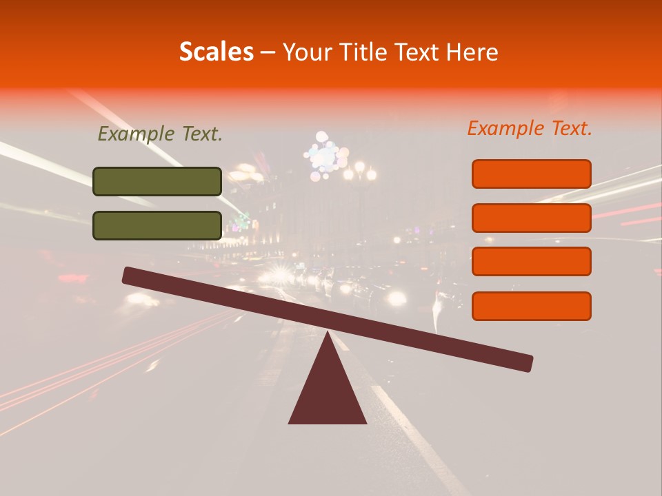 Lights Dusk Road PowerPoint Template