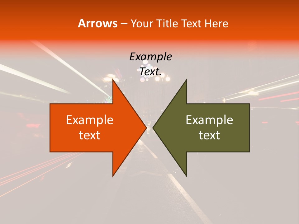Lights Dusk Road PowerPoint Template
