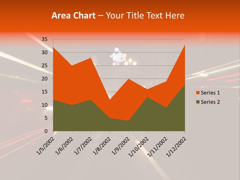 Lights Dusk Road PowerPoint Template