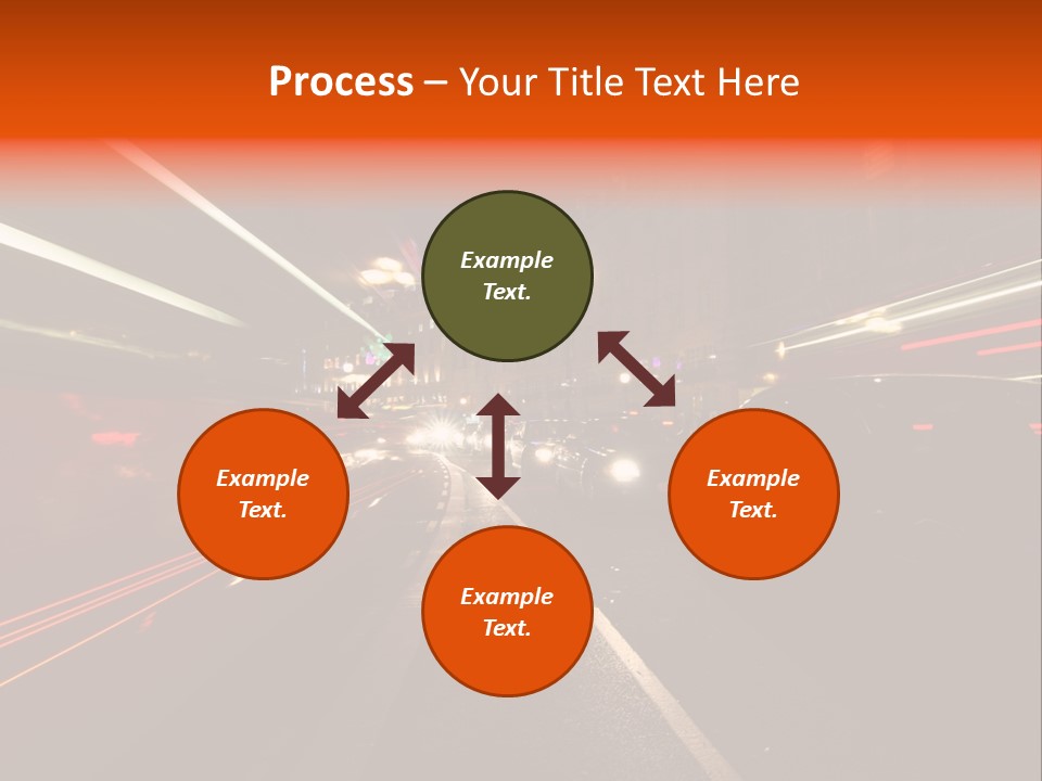 Lights Dusk Road PowerPoint Template