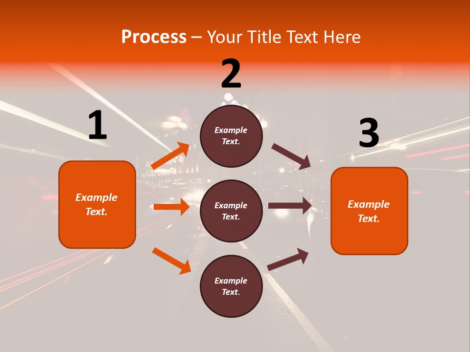 Lights Dusk Road PowerPoint Template