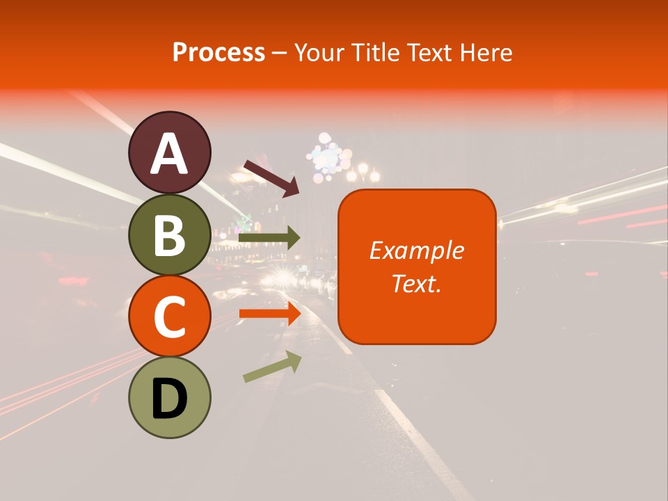 Lights Dusk Road PowerPoint Template
