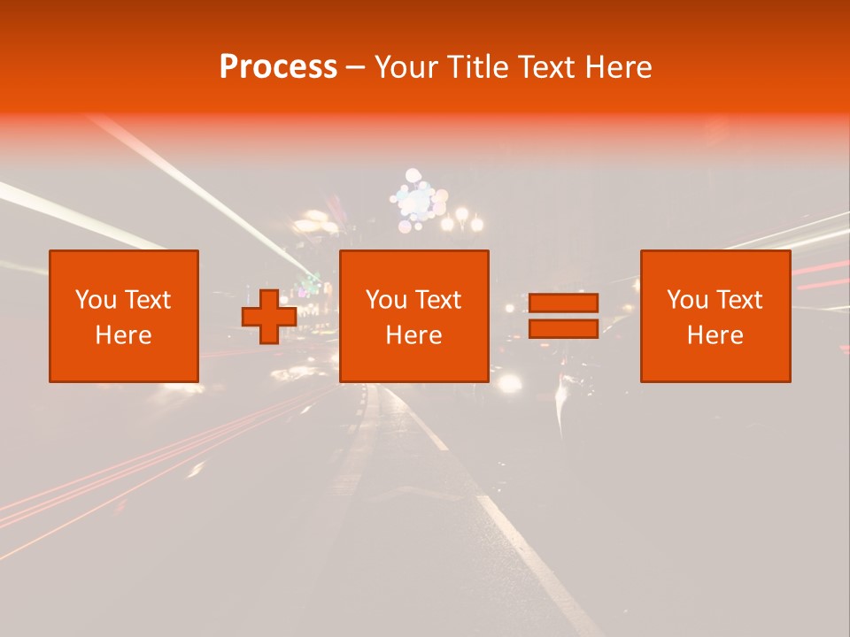 Lights Dusk Road PowerPoint Template