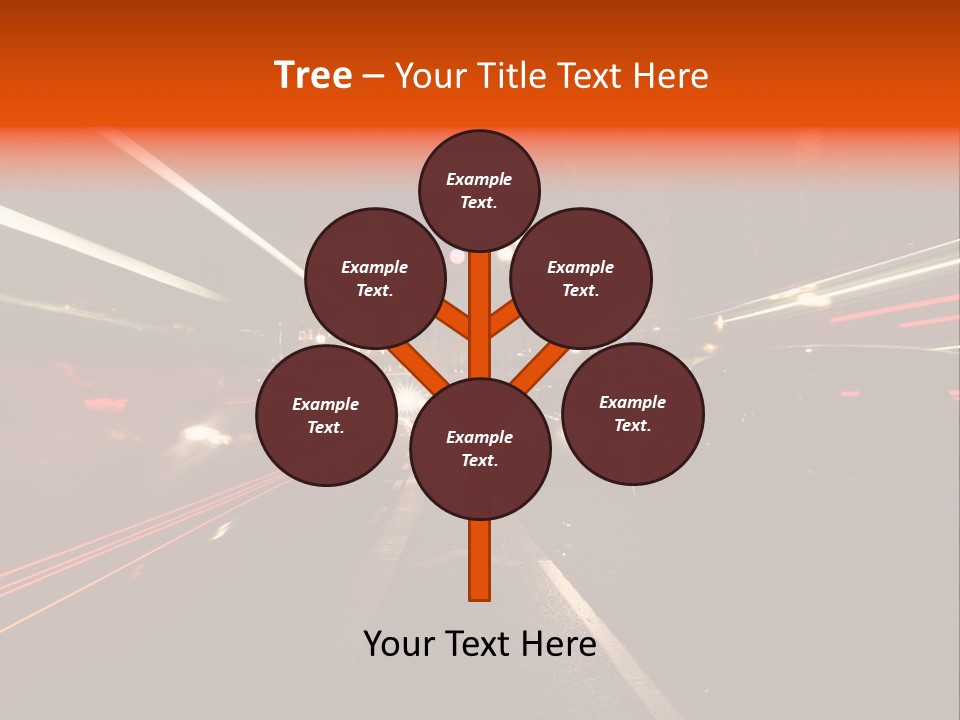 Lights Dusk Road PowerPoint Template