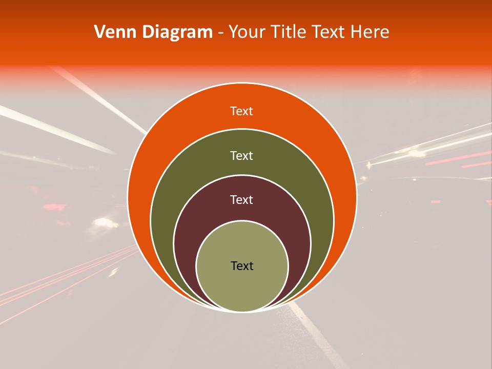 Lights Dusk Road PowerPoint Template