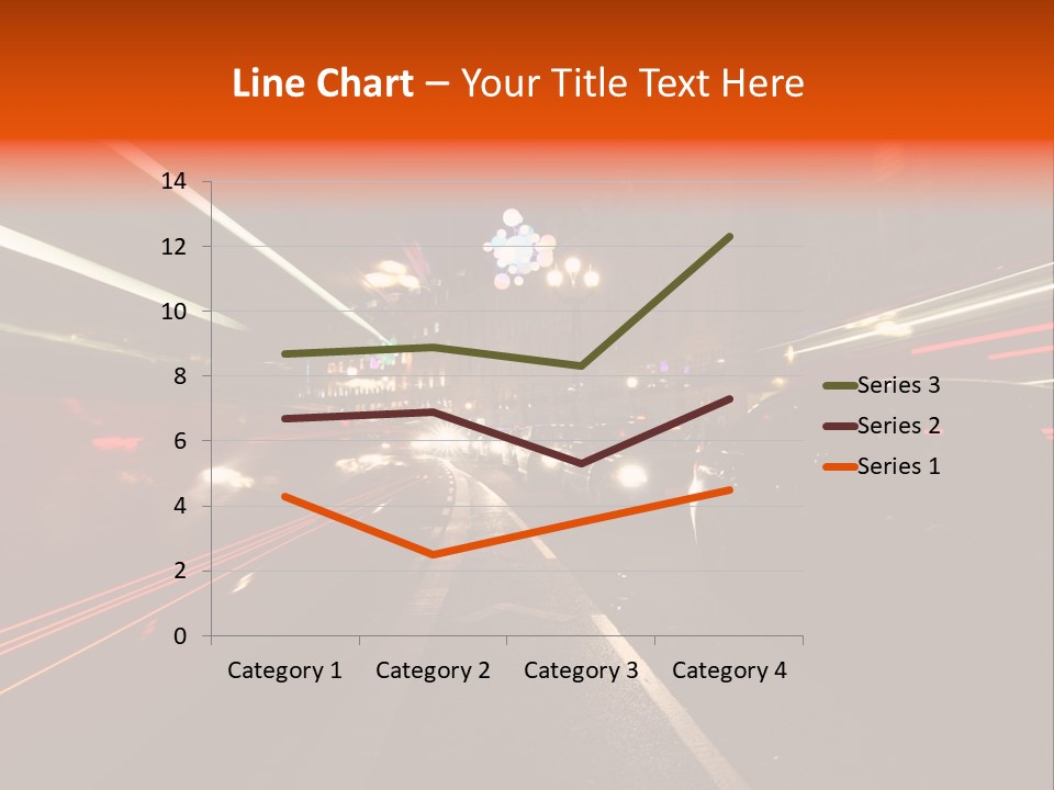 Lights Dusk Road PowerPoint Template