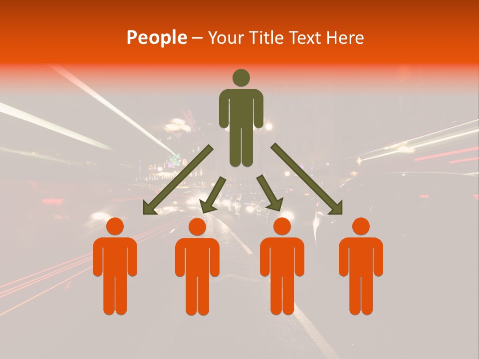 Lights Dusk Road PowerPoint Template